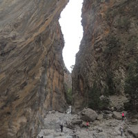 Samaria Gorge on a grey day in the Autumn