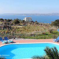 03 Chrisi pool terrace and bay view from upstairs dining terrace