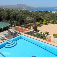 03 Nostalgia pool  and sea view from the upstairs sun terrace.