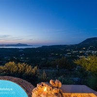 11 Prinolithos pool and view over Souda Bay and Gavalohori at night